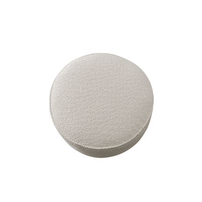 Beige Linen Ottoman W55.5xH44cm - Al Rugaib Furniture