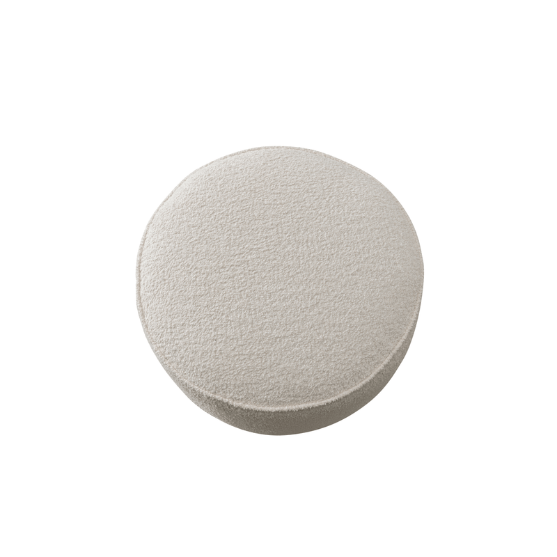 Beige Linen Ottoman W55.5xH44cm - Al Rugaib Furniture