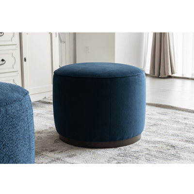 Beige Linen Ottoman W55.5xH44cm - Al Rugaib Furniture
