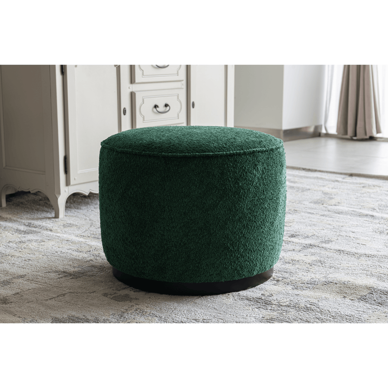 Beige Linen Ottoman W55.5xH44cm - Al Rugaib Furniture