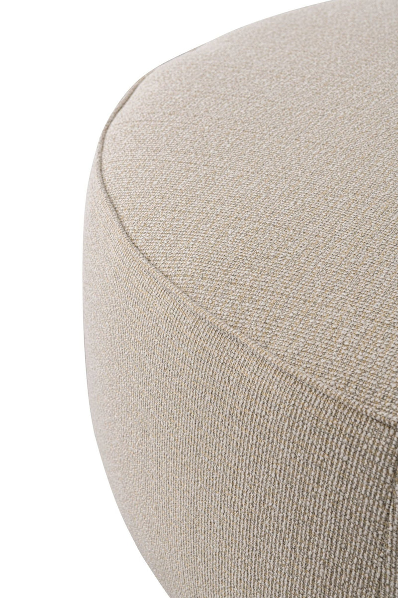Beige Linen Ottoman W91xH36cm - Al Rugaib Furniture