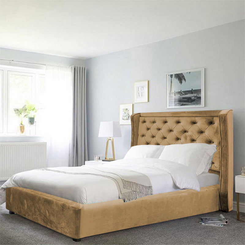 In House | Lychee Bed Frame Velvet - 200x140 cm
