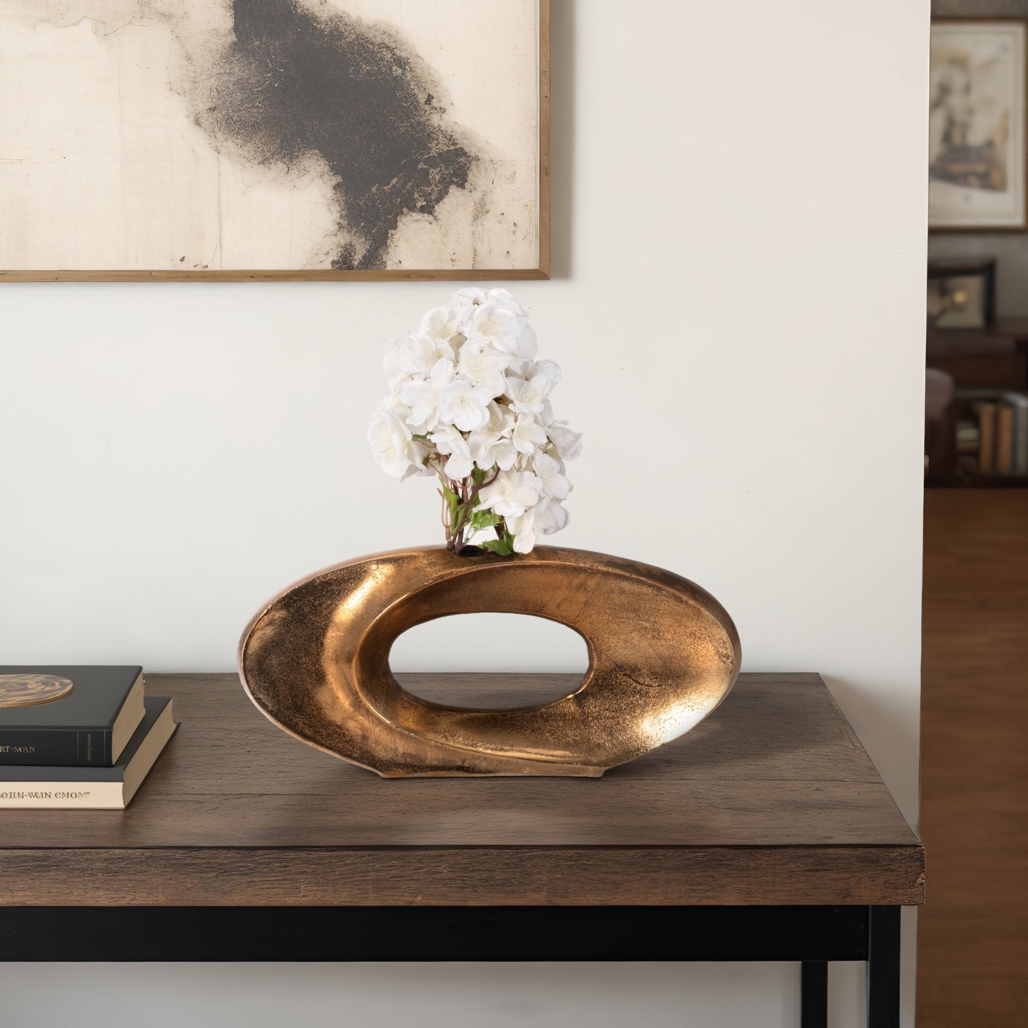 Belcove, Metal Cut-out Vase, Bronze Vases and Jars| Sagebrook Home
