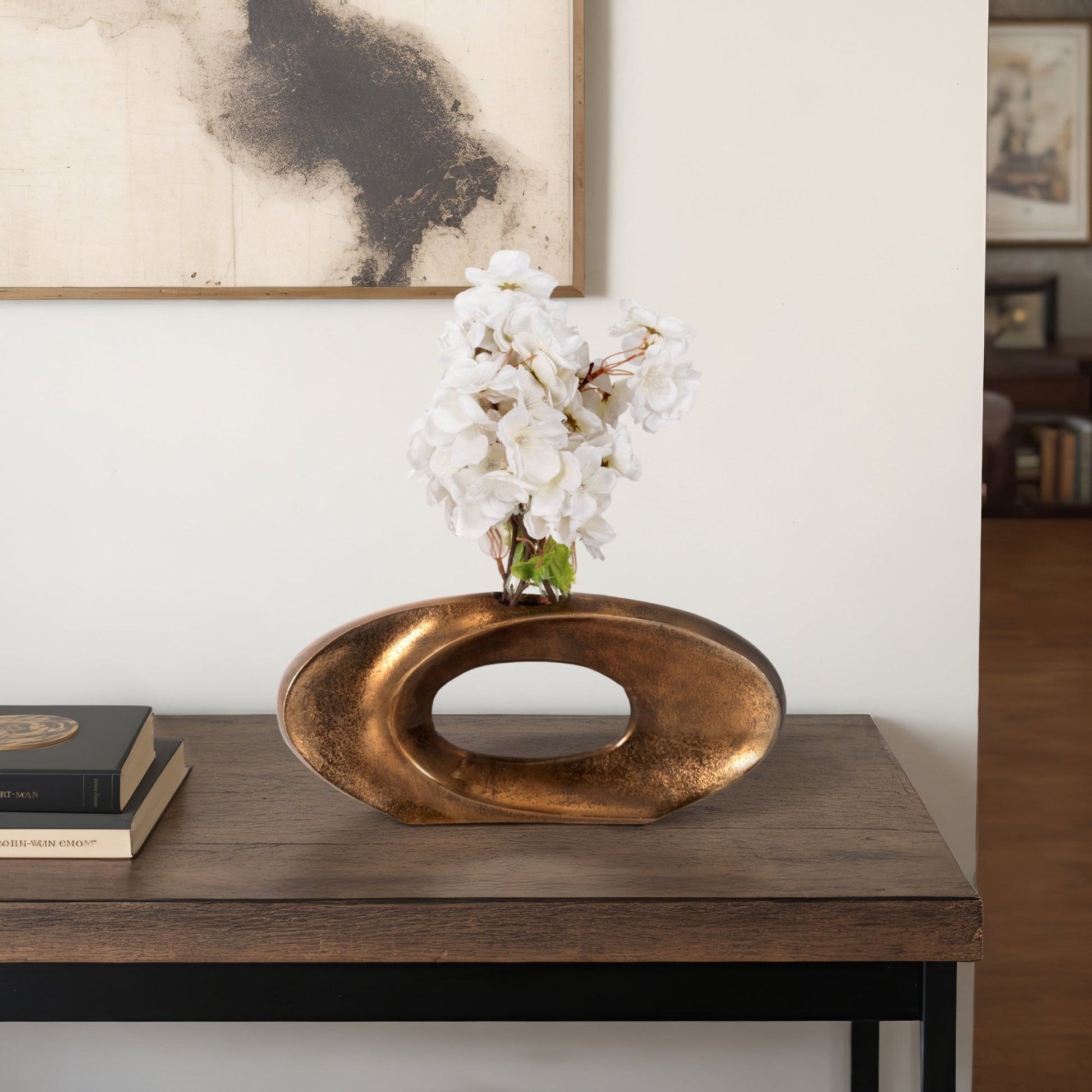 Belcove, Metal Cut-out Vase, Bronze Vases and Jars| Sagebrook Home