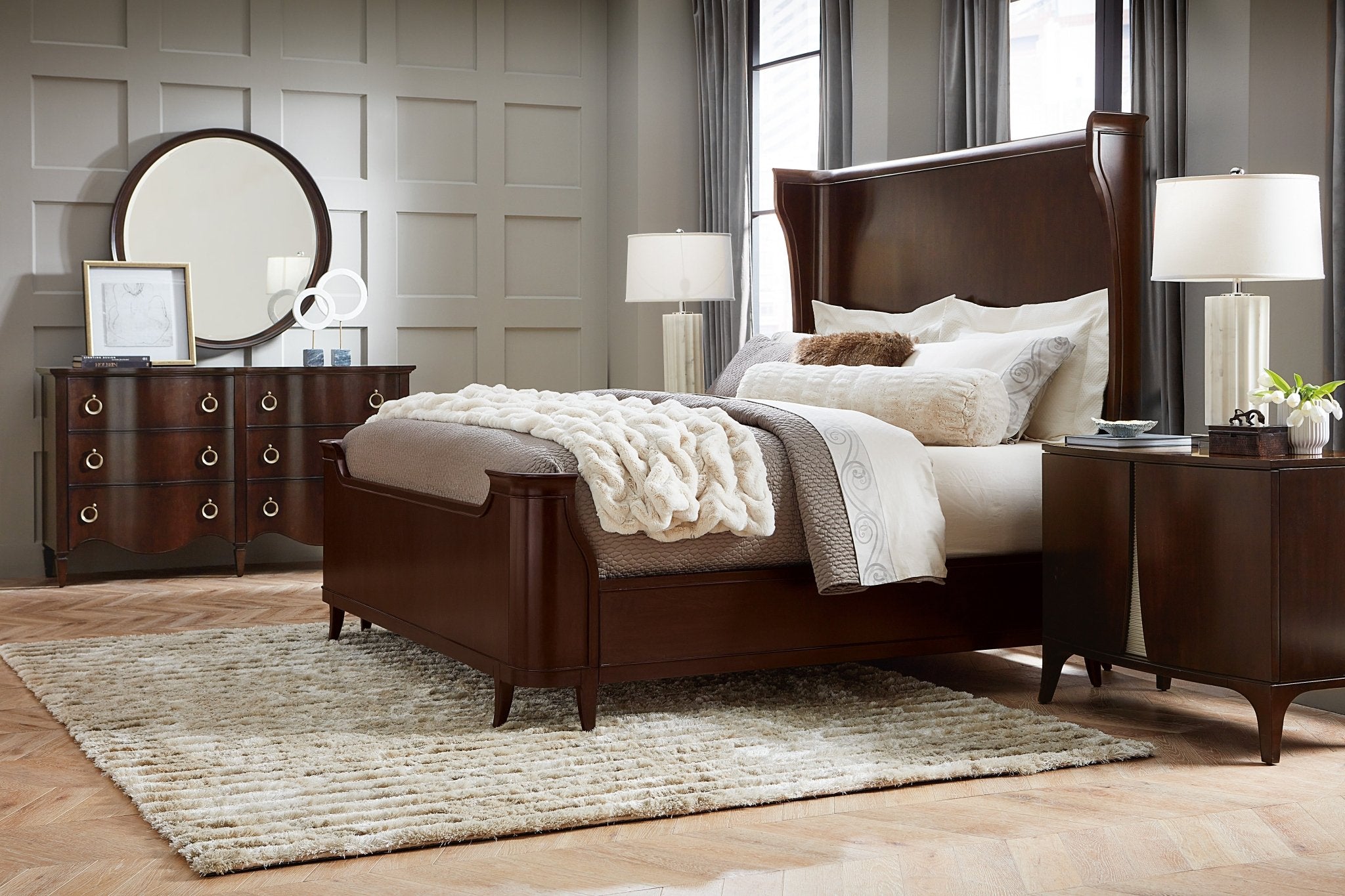 Bella Donna Queen Panel Bed Beds| Hooker