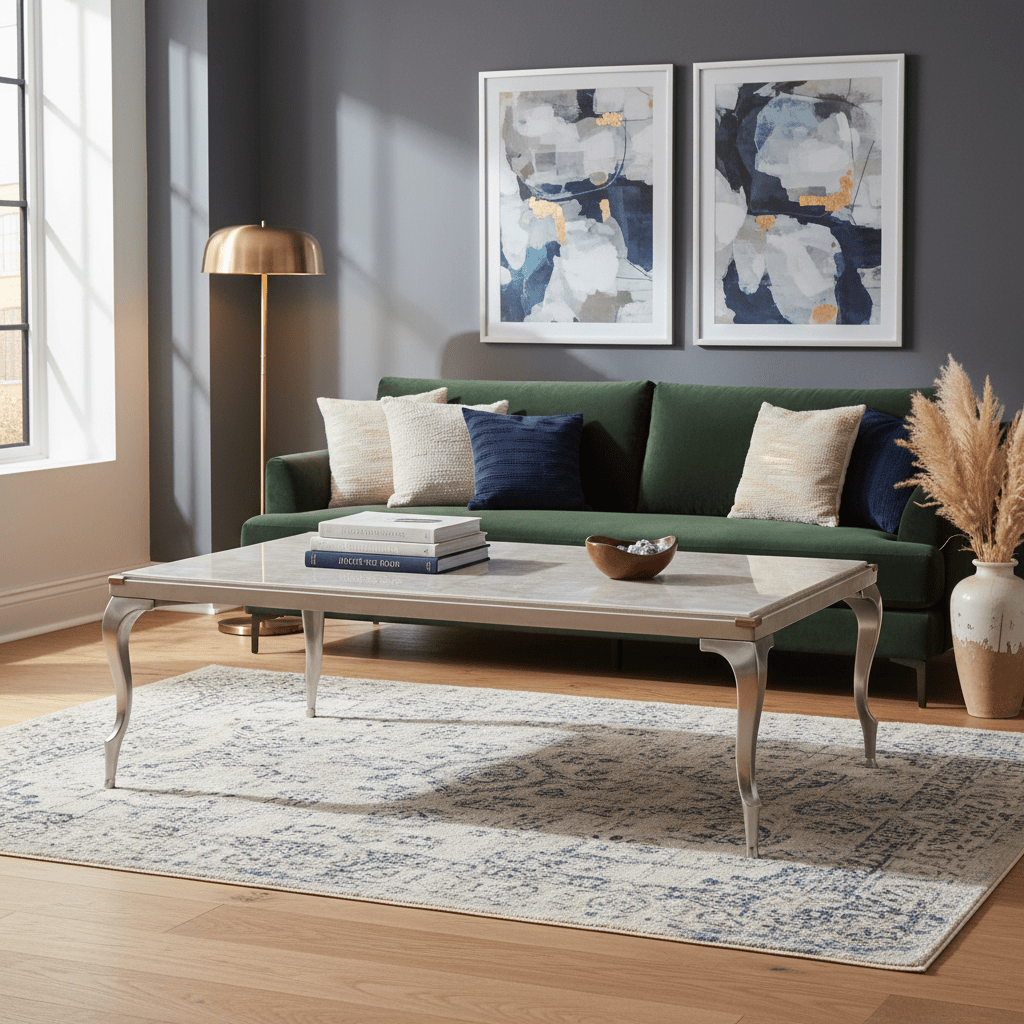 Bella Donna Rectangle Stone Top Cocktail Table Coffee Tables| Hooker