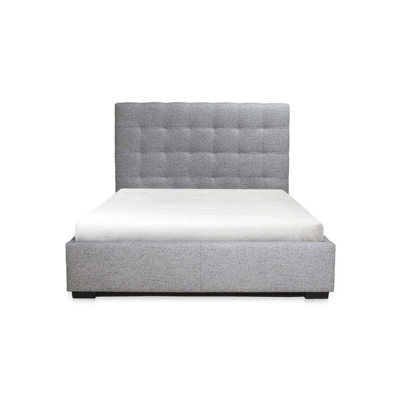 Belle Storage Bed King Light Grey Fabric - Al Rugaib Furniture