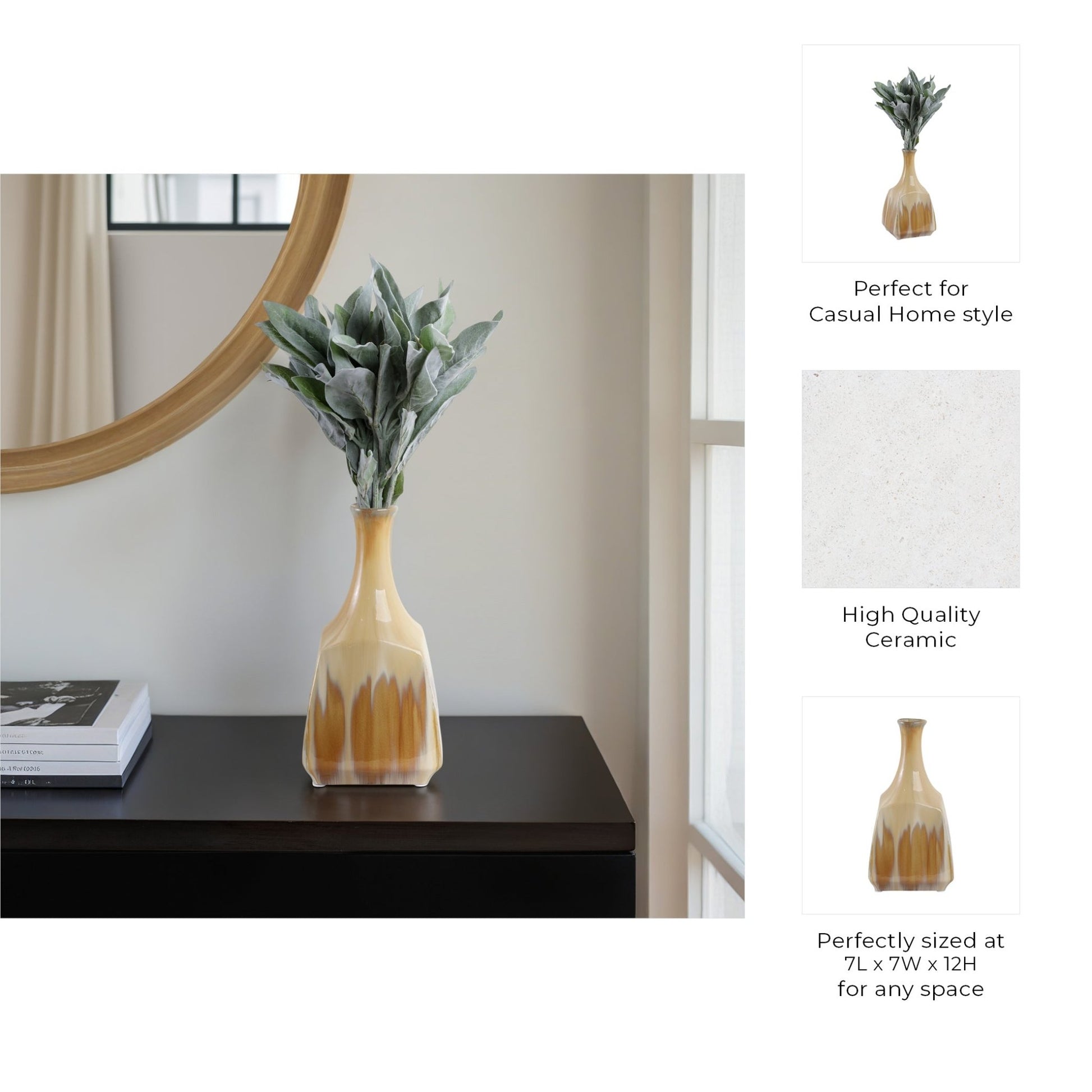 Bellevue Ceramic Vase, Multi Vases and Jars| Sagebrook Home