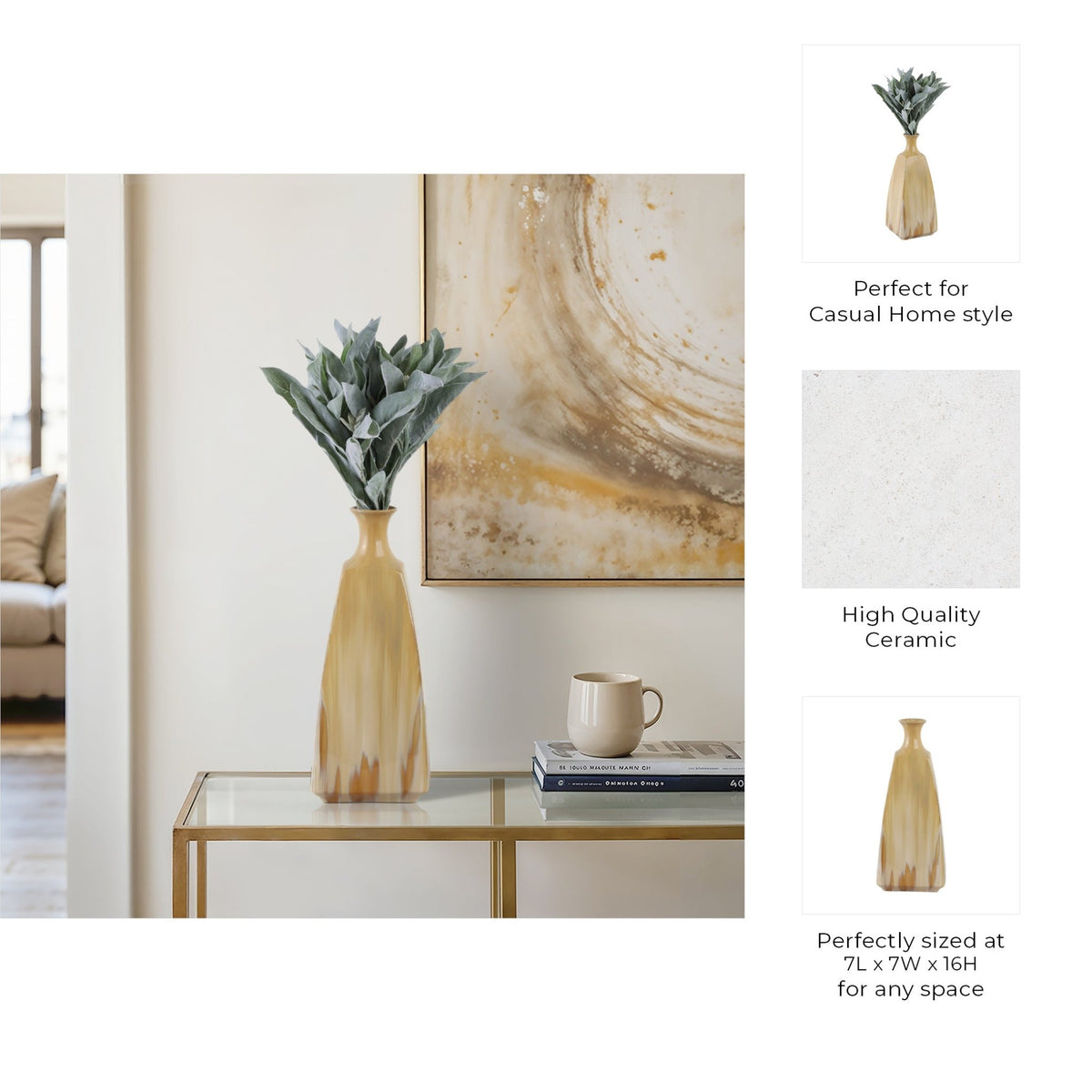 Bellevue Ceramic Vase, Multi Vases and Jars| Sagebrook Home