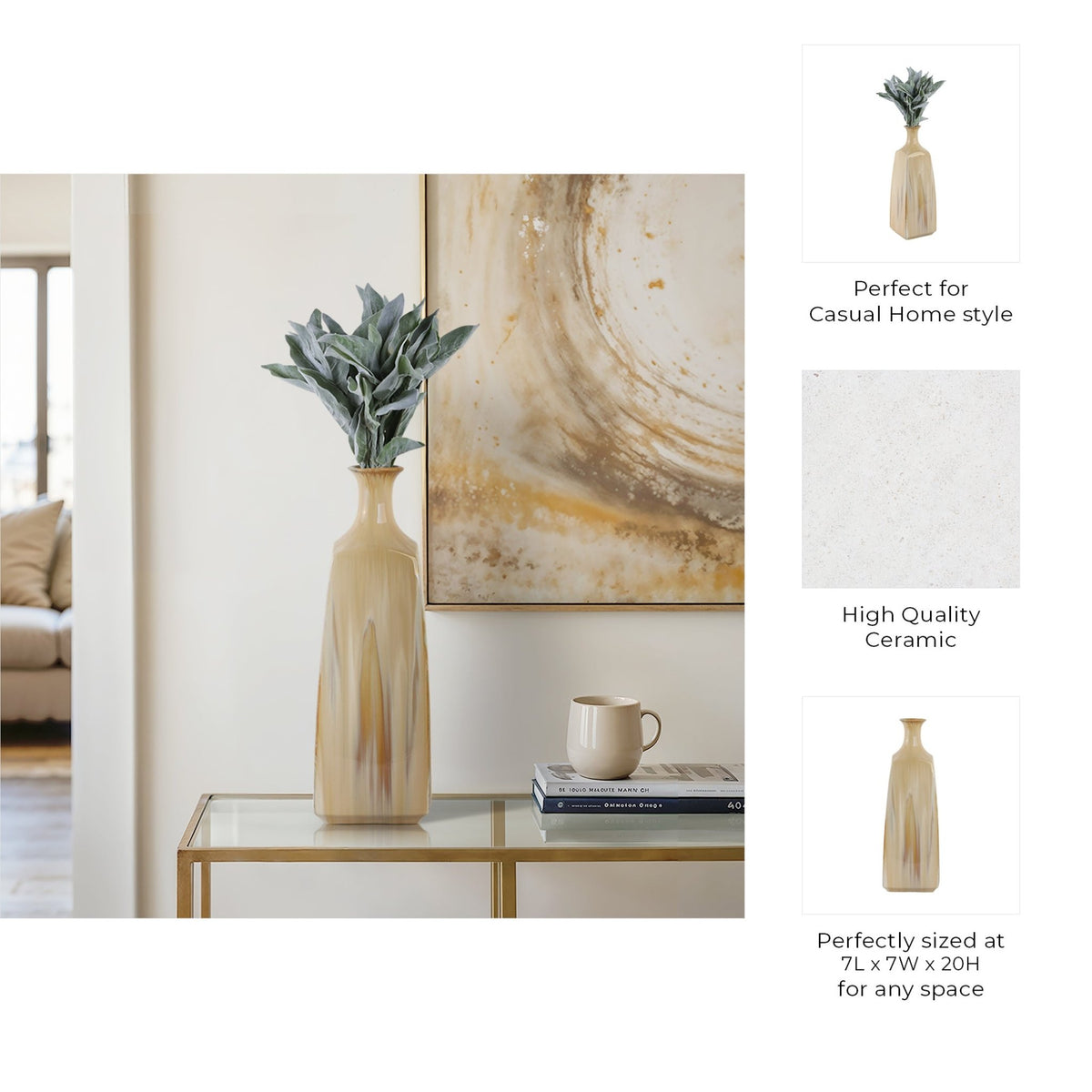Bellevue Ceramic Vase, Multi Vases and Jars| Sagebrook Home