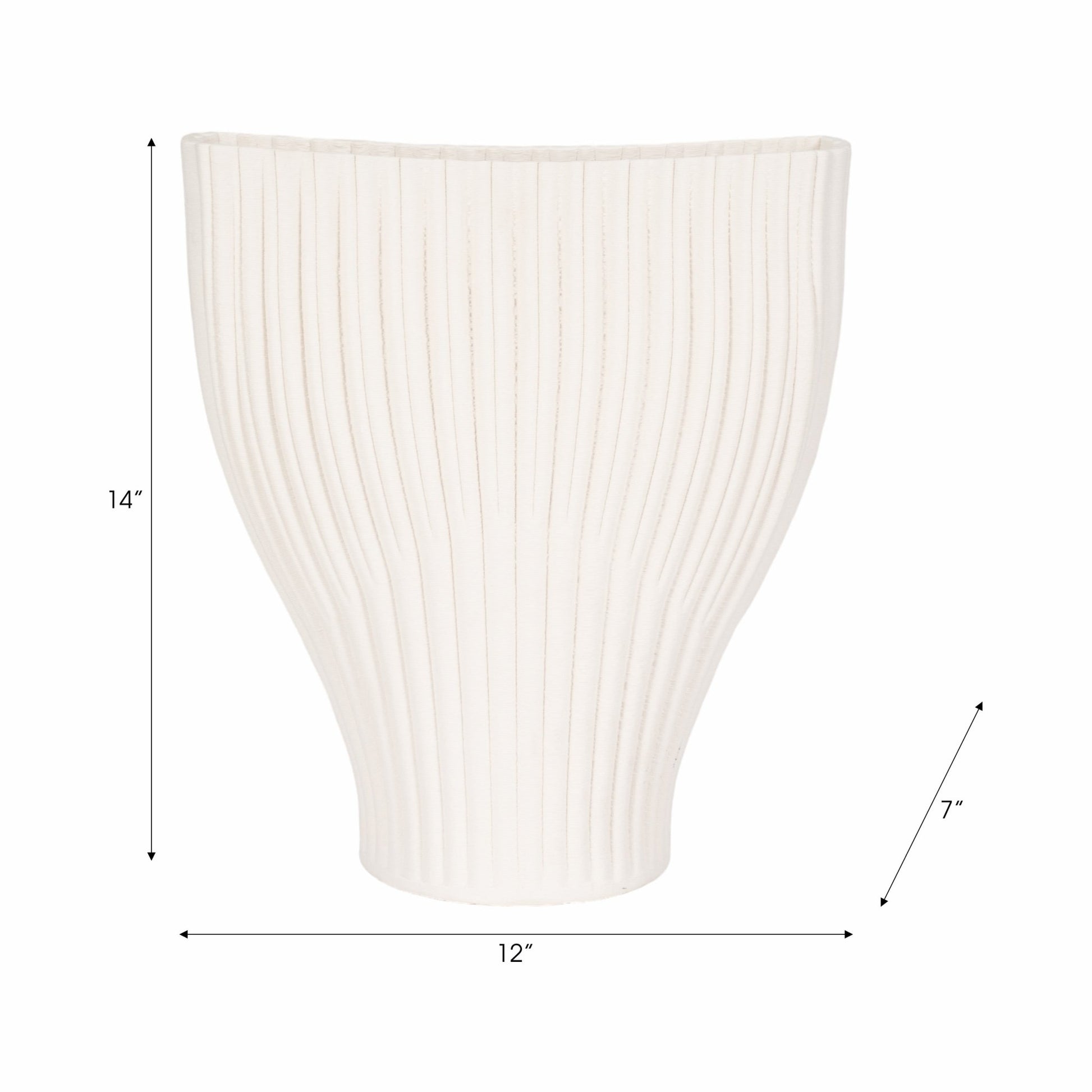 BELLO 3D PRINTED VASE, IVORY/BEIGE Vases and Jars| Sagebrook Home