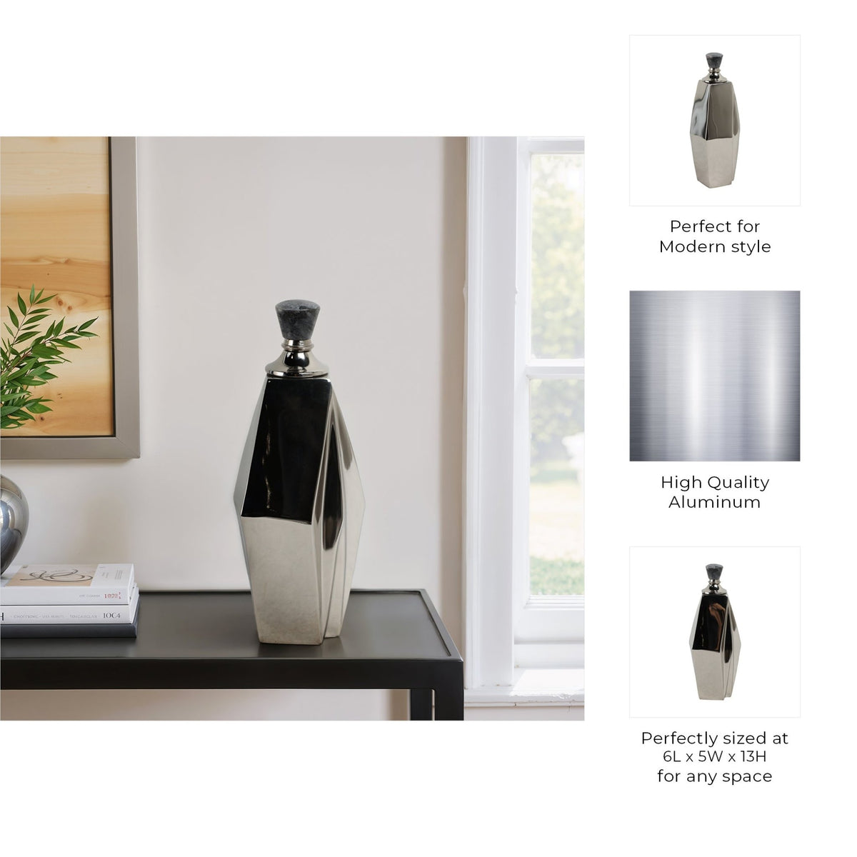 Beloit Silver Bottle Vases and Jars| Sagebrook Home