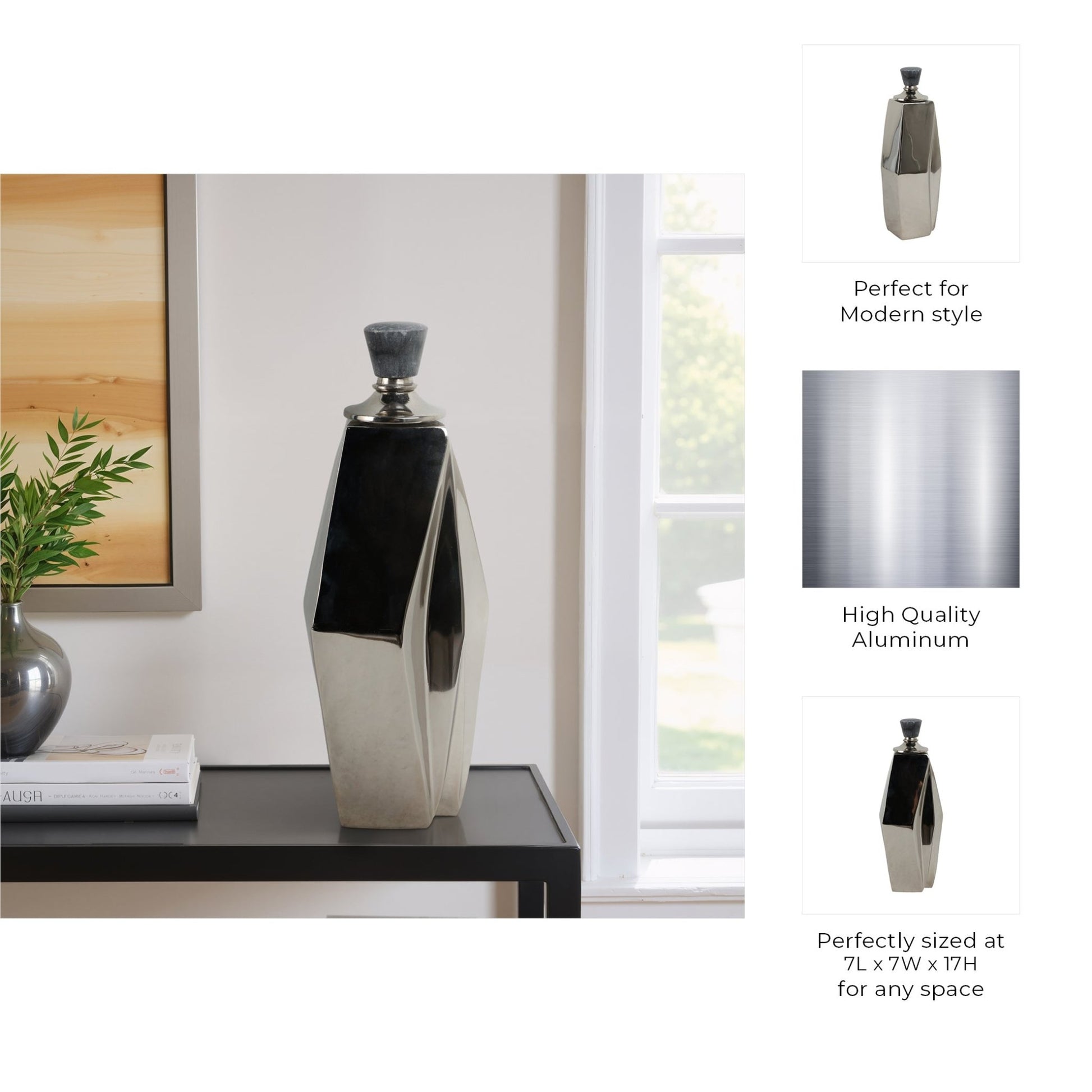 Beloit Silver Bottle Vases and Jars| Sagebrook Home