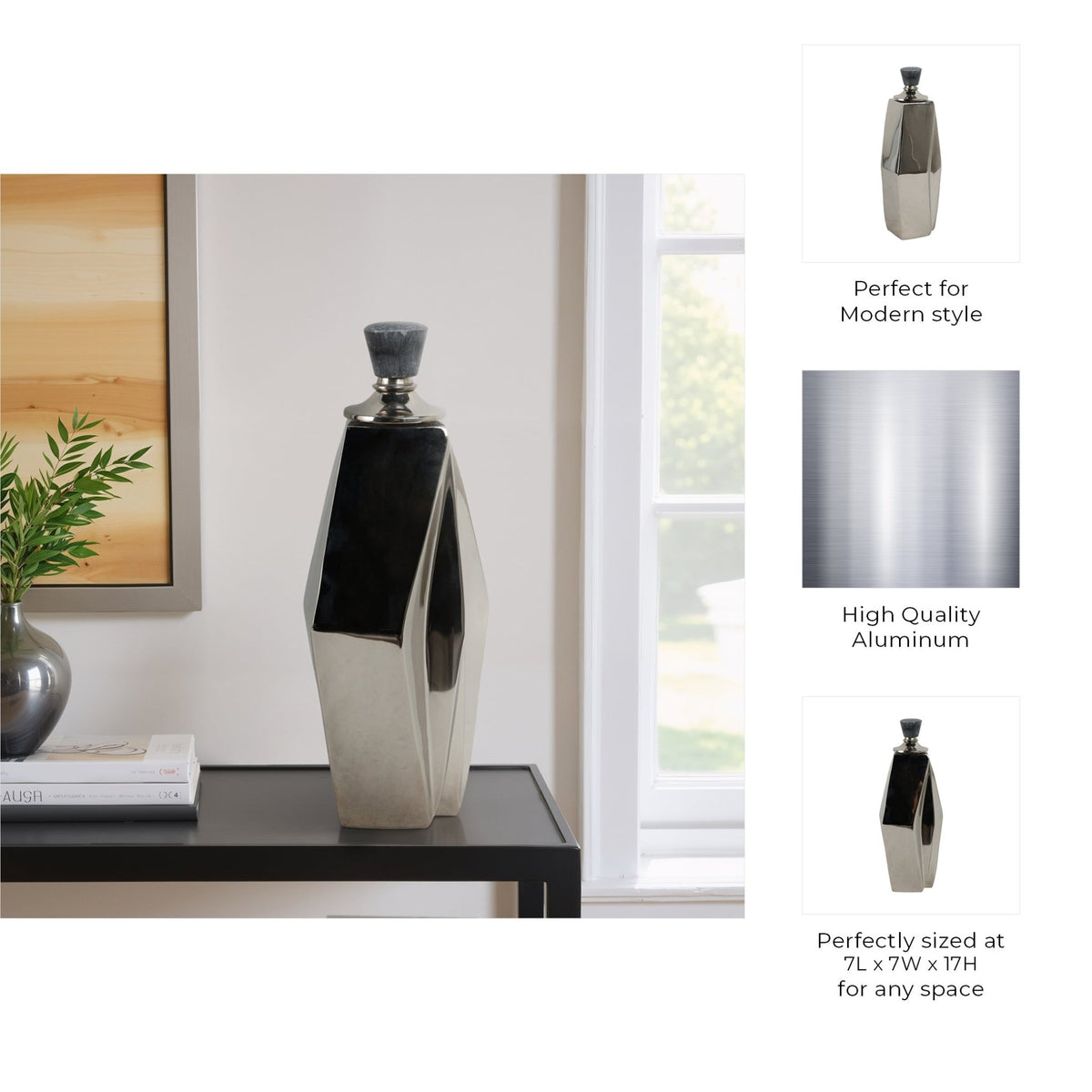 Beloit Silver Bottle Vases and Jars| Sagebrook Home