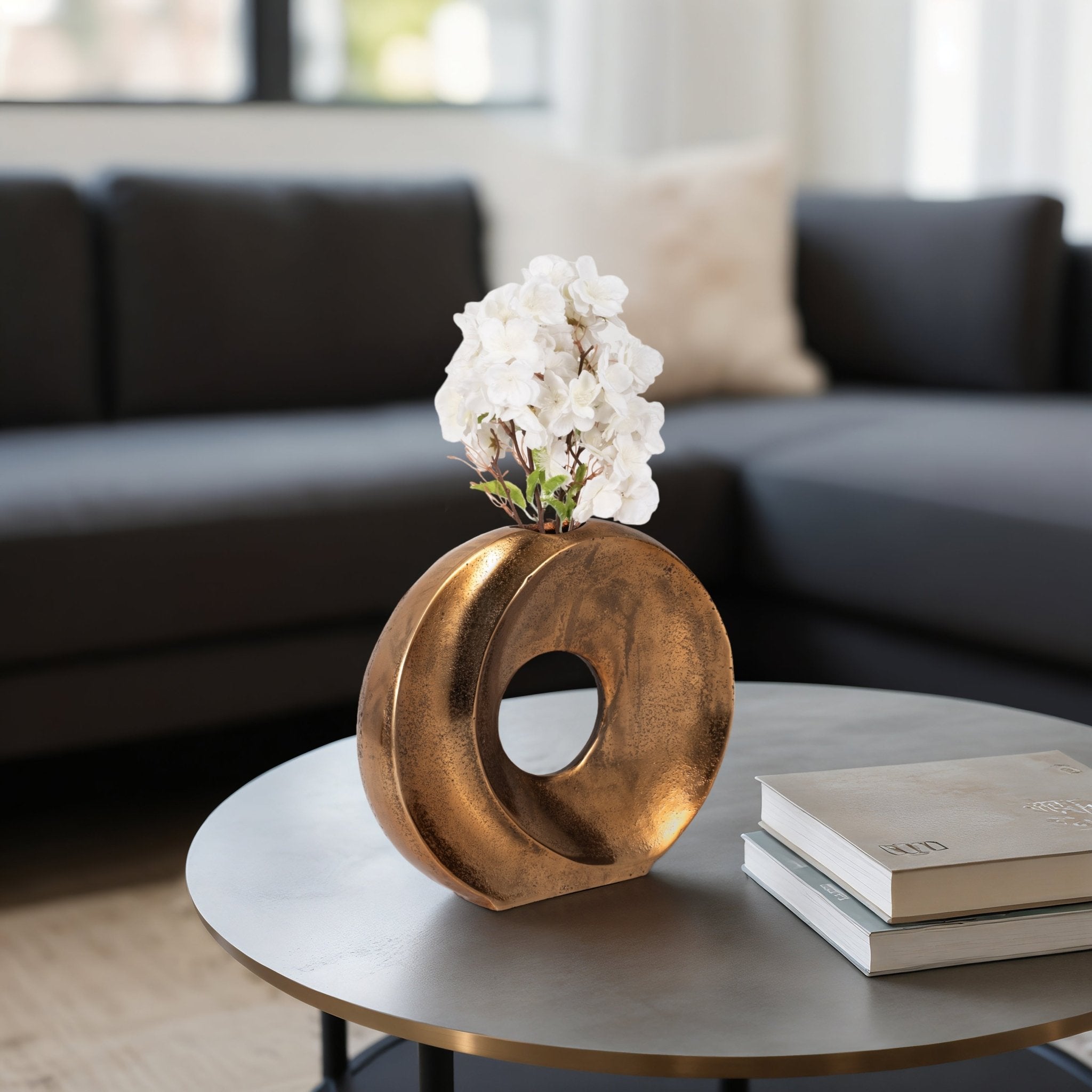 Belvine, Metal Cut-out Vase, Bronze Vases and Jars| Sagebrook Home