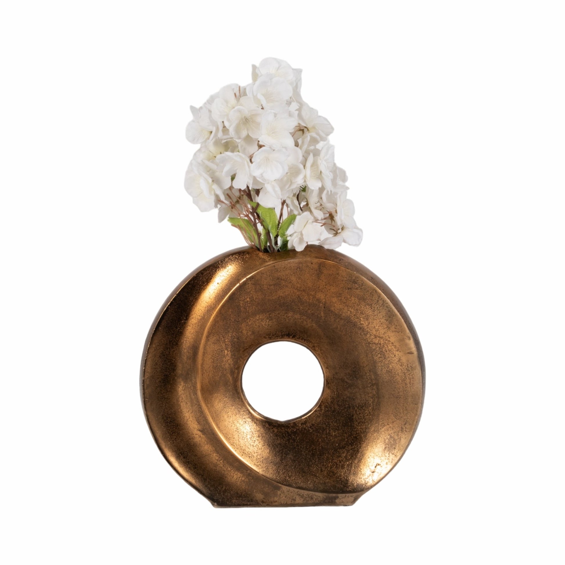 Belvine, Metal Cut-out Vase, Bronze Vases and Jars| Sagebrook Home