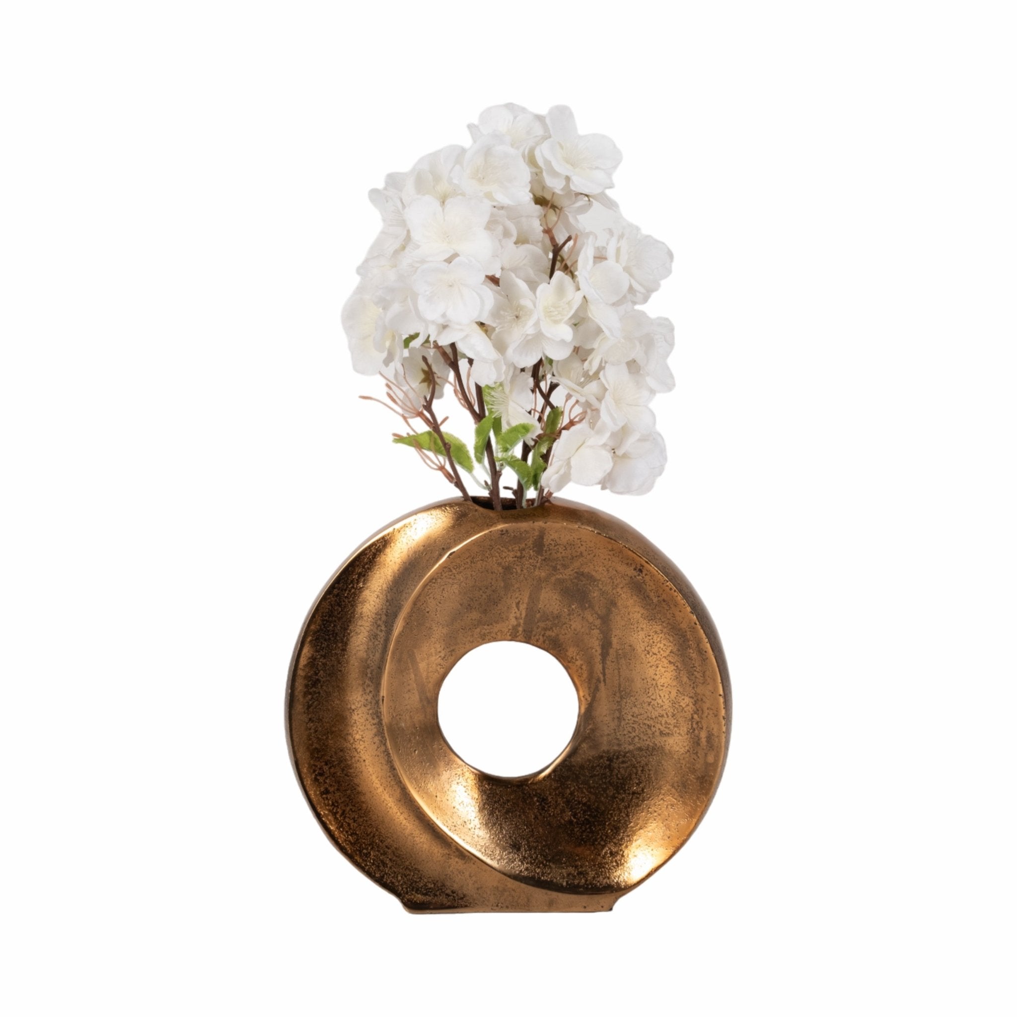 Belvine, Metal Cut-out Vase, Bronze Vases and Jars| Sagebrook Home