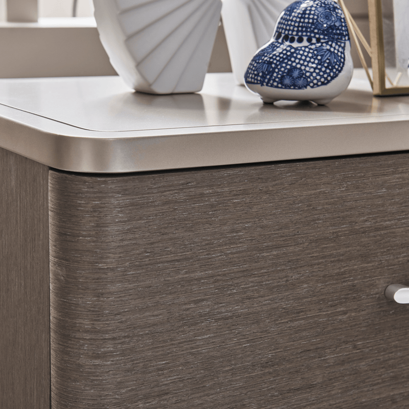 Berlin Gray King Bedroom Set With Two Free Gift GLASS TABLE LAMP - Al Rugaib Furniture