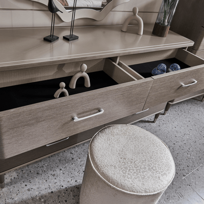 Berlin Gray King Bedroom Set With Two Free Gift GLASS TABLE LAMP - Al Rugaib Furniture