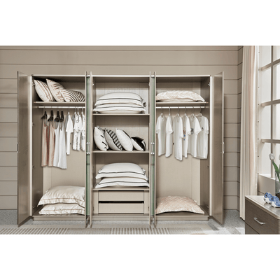 Berlin Gray King Bedroom Set With Two Free Gift GLASS TABLE LAMP - Al Rugaib Furniture