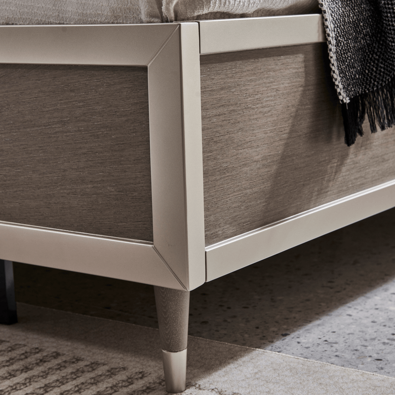 Berlin Gray King Bedroom Set With Two Free Gift GLASS TABLE LAMP - Al Rugaib Furniture