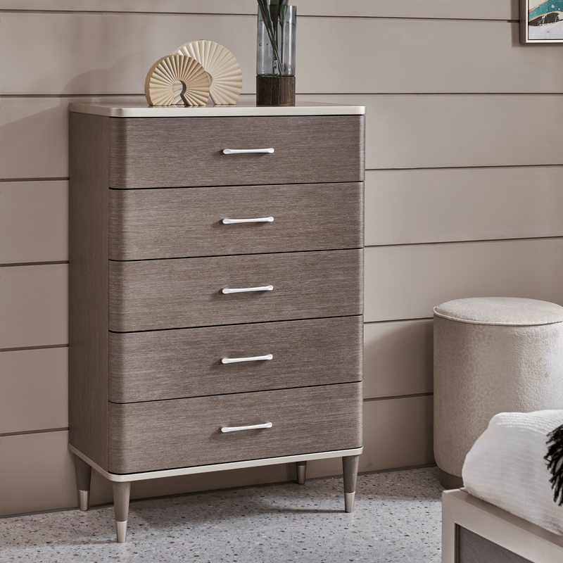 Berlin Gray King Bedroom Set With Two Free Gift GLASS TABLE LAMP - Al Rugaib Furniture