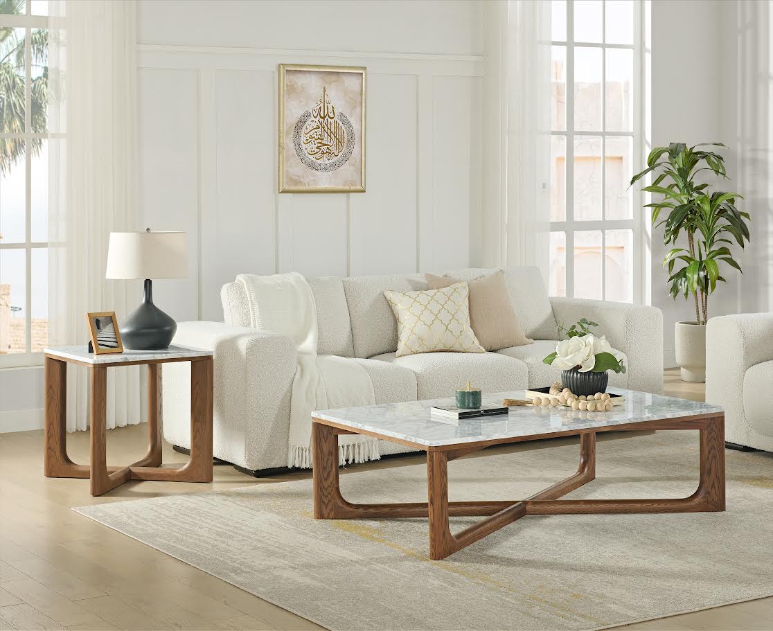 Bertogne End Table With Mable Top Accent & End Tables| Roots Furniture