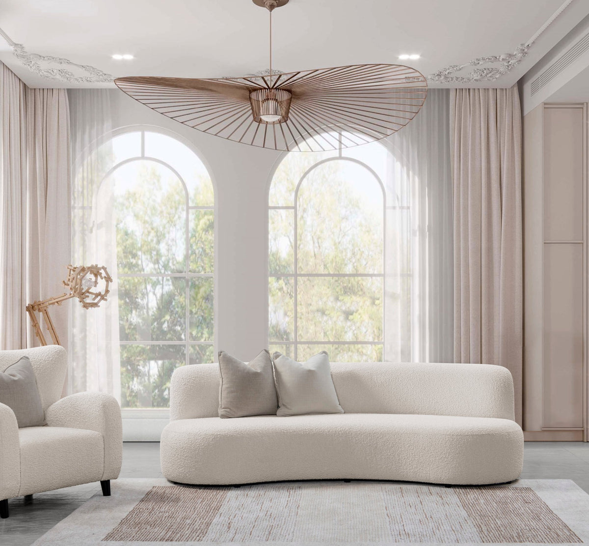 Besa Off-White Boucle Sectionals| Roots Furniture