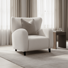 Besa Off-White Boucle Chair