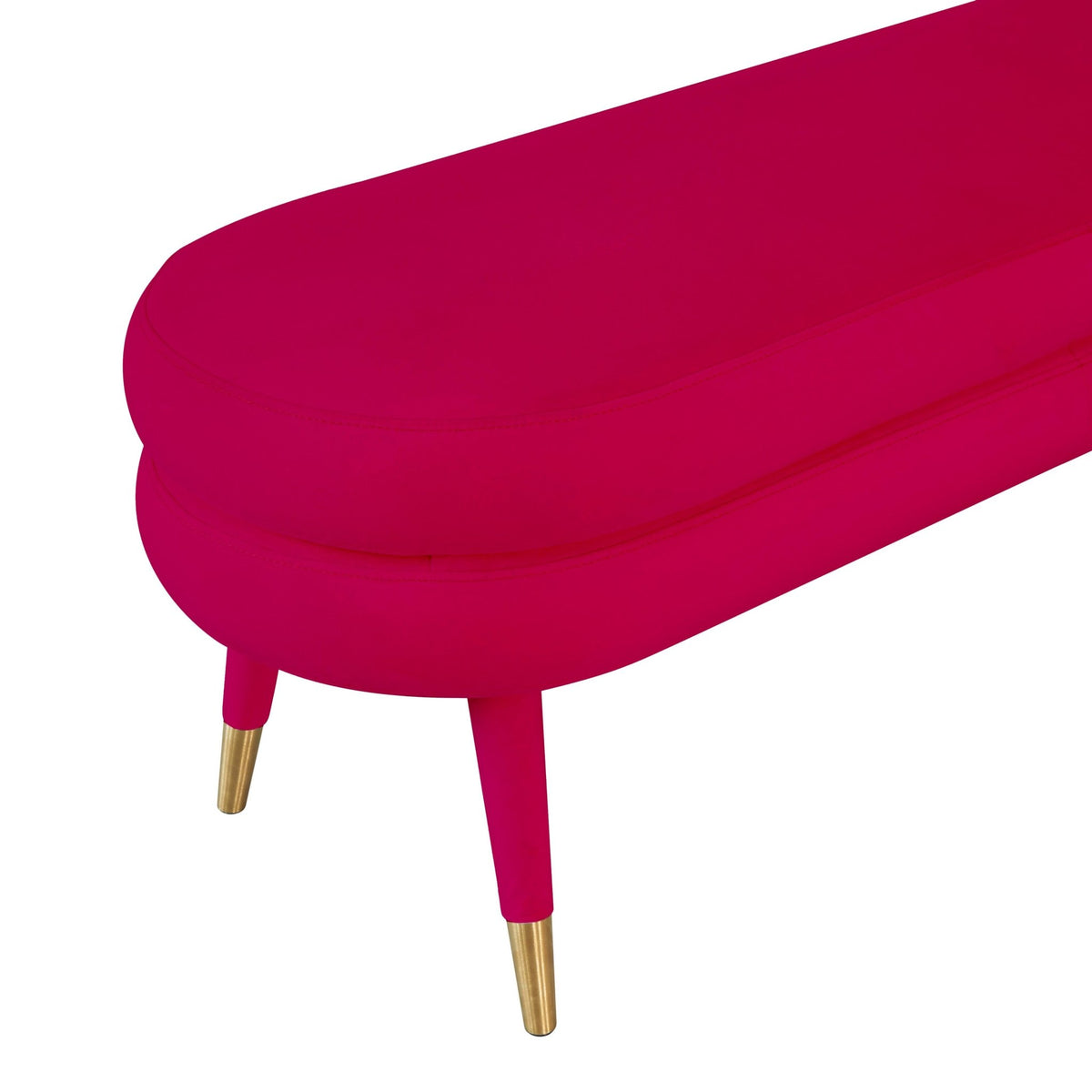 Betty Pink Velvet Bench Benches| TOV