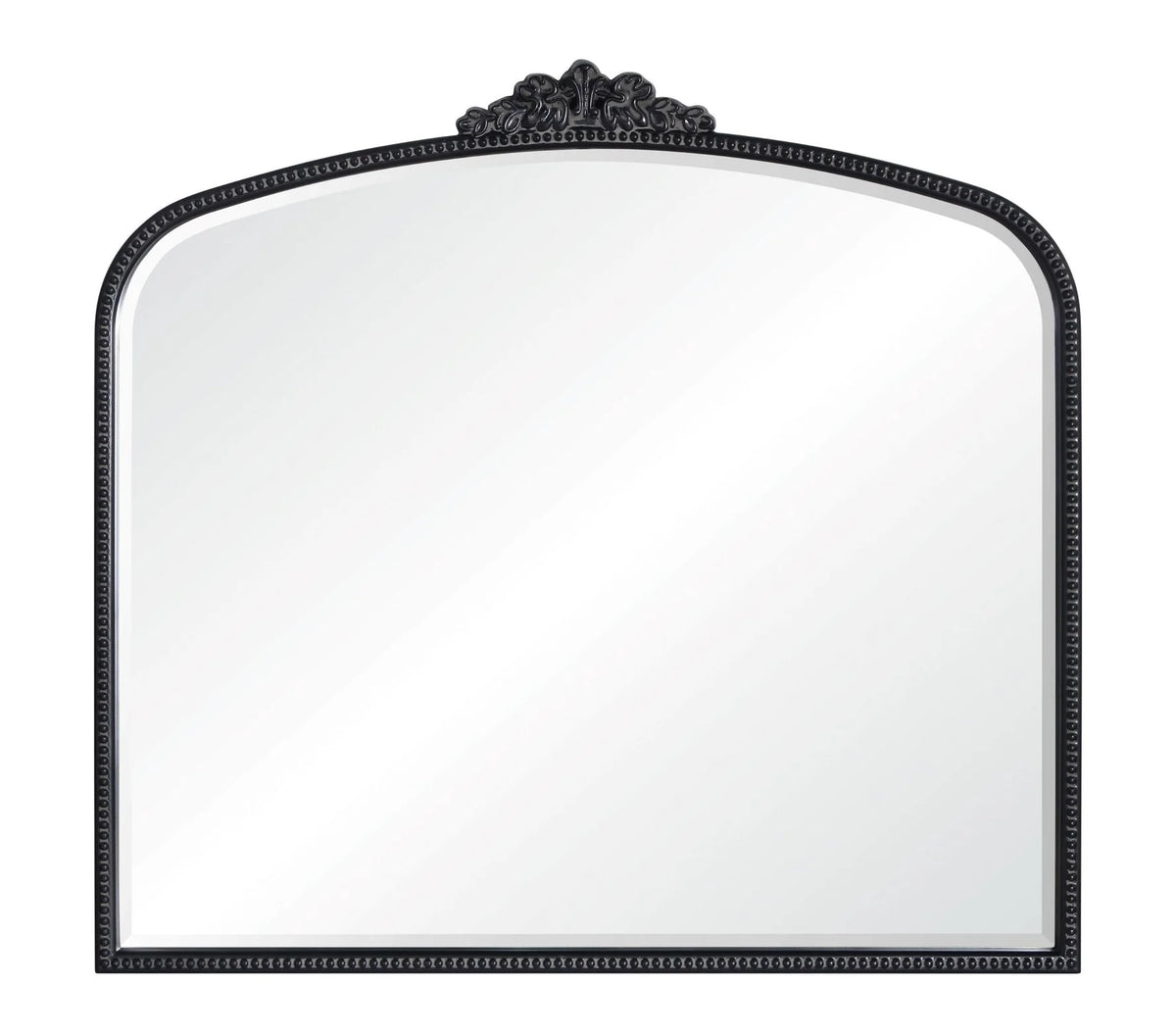 Bevel mirror, antique matt black finishing