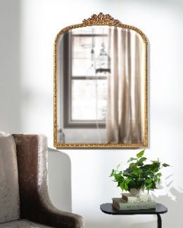 Bevel mirror, antique gold leaf finishing - Al Rugaib Furniture