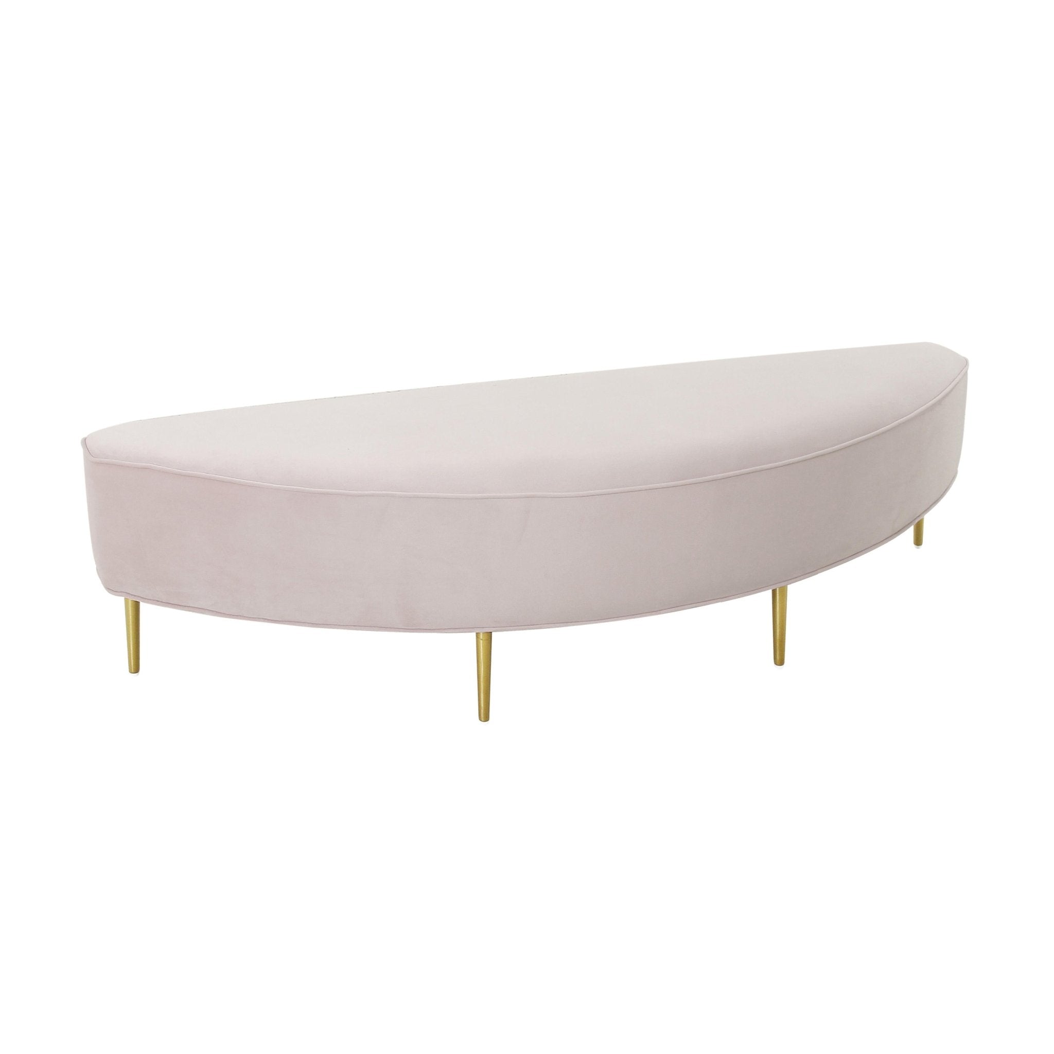 Bianca Blush Velvet Full Bench Benches| TOV