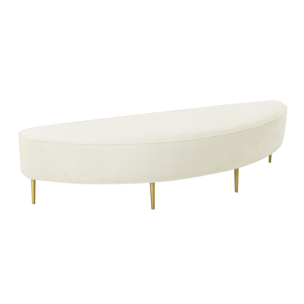 Bianca Cream Velvet Full Bench Benches| TOV