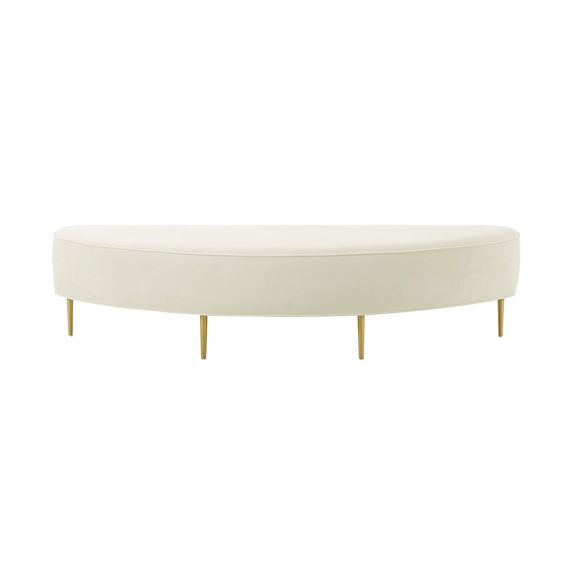Bianca Cream Velvet Queen Bench Benches| TOV
