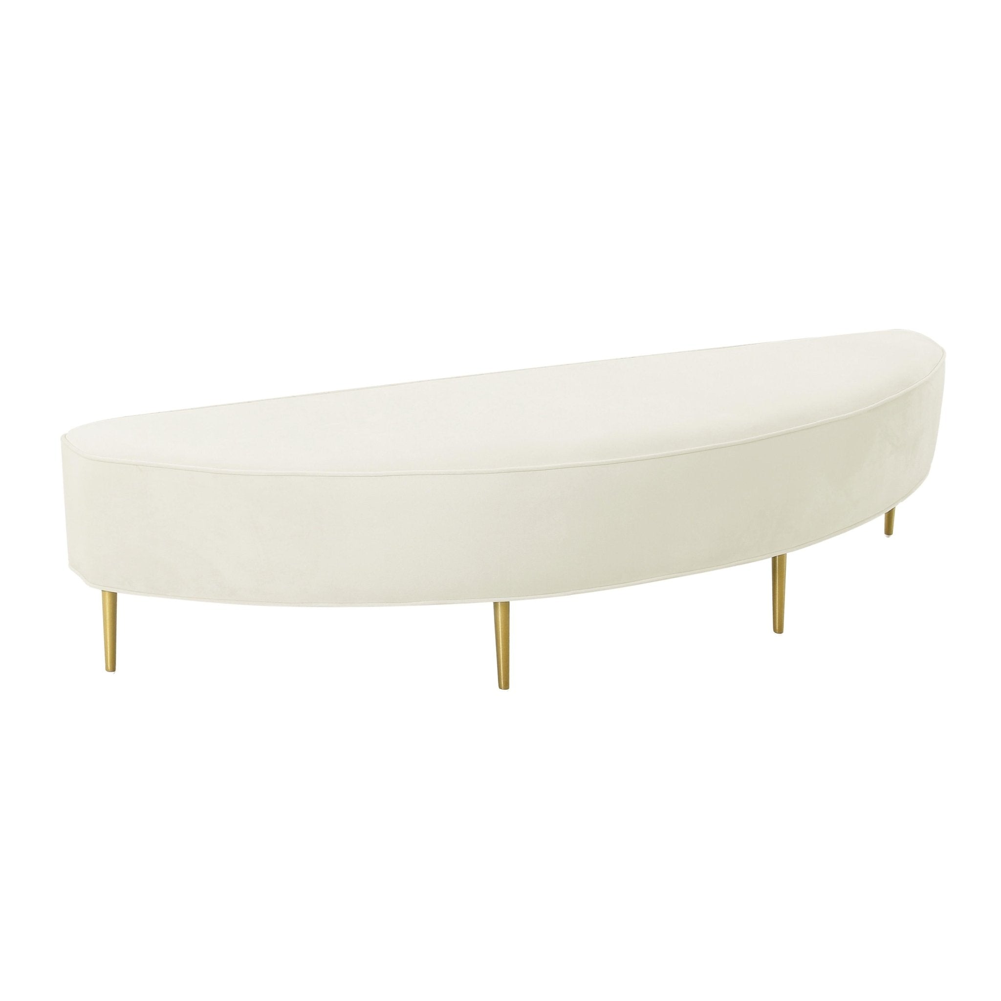 Bianca Cream Velvet Queen Bench Benches| TOV
