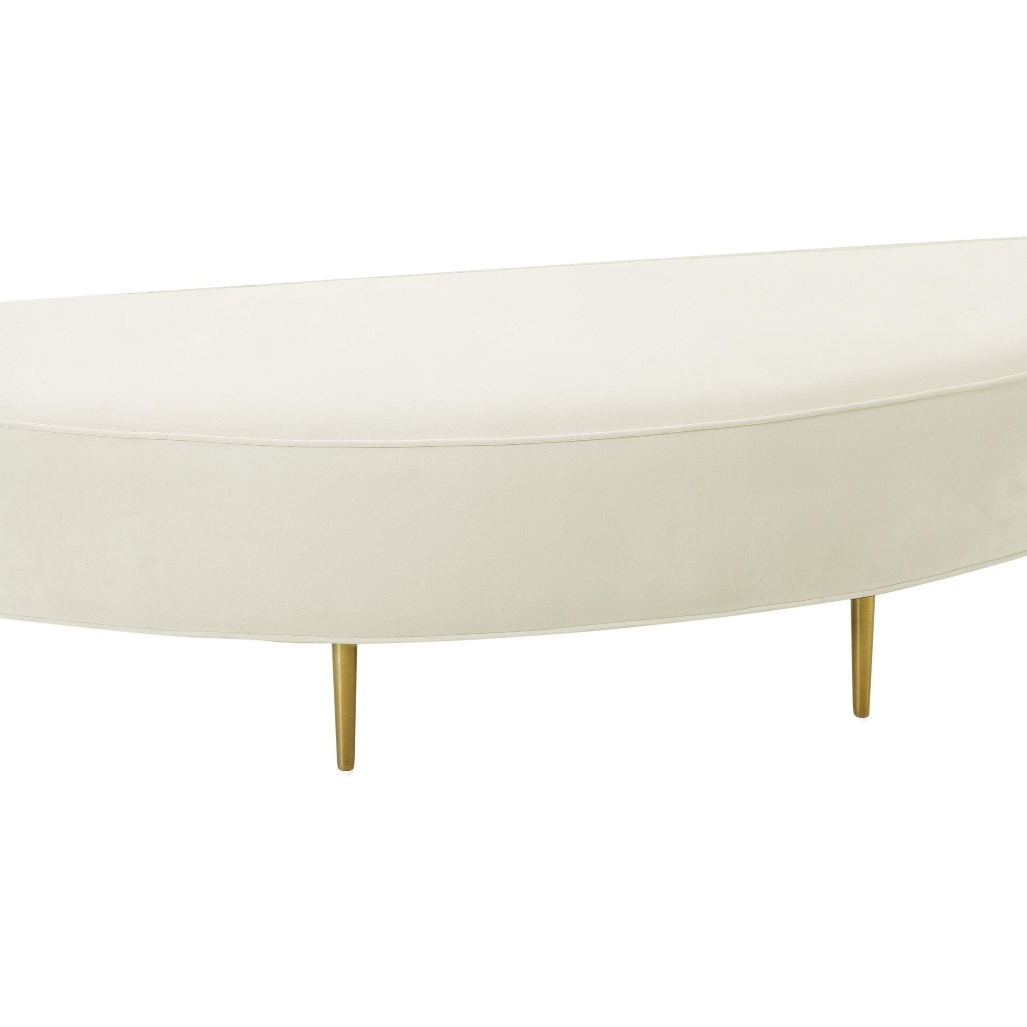 Bianca Cream Velvet Queen Bench Benches| TOV