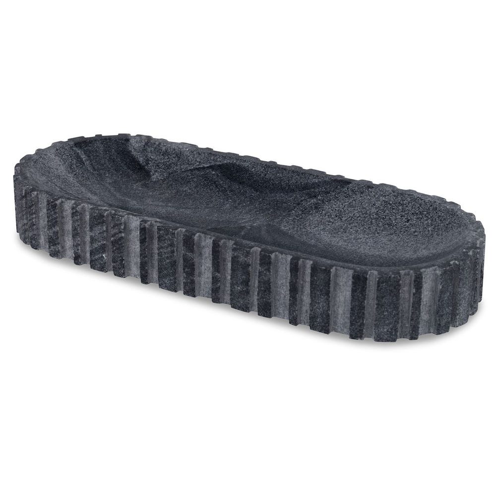 Big Pill Bowl/Tray - Black and White Marble Tray| Uttermost