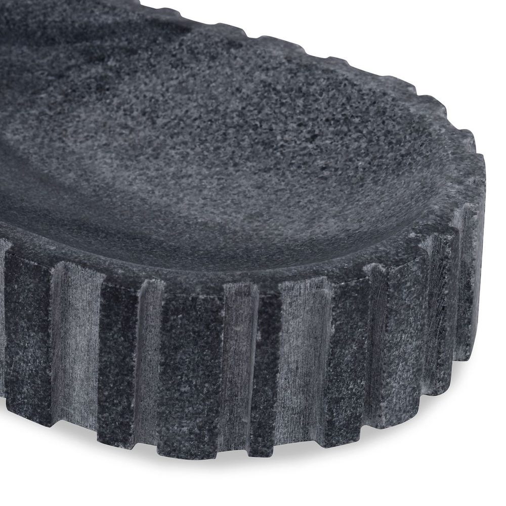 Big Pill Bowl/Tray - Black and White Marble Tray| Uttermost