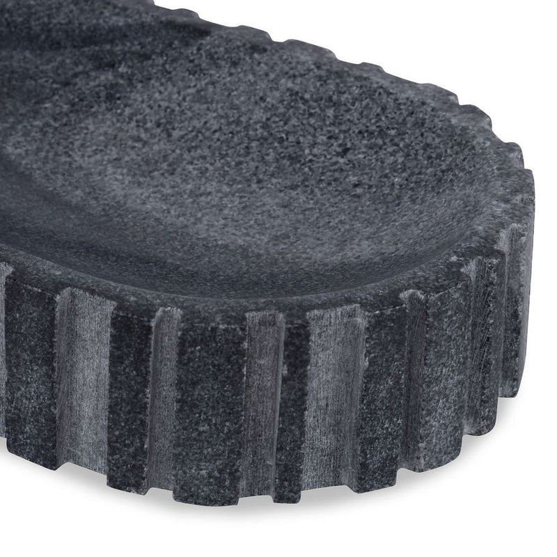 Big Pill Bowl/Tray - Black and White Marble - Al Rugaib Furniture