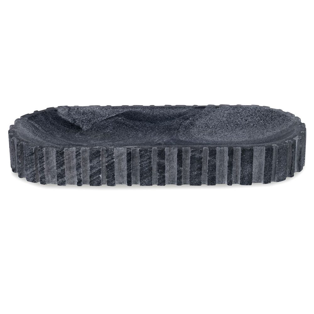 Big Pill Bowl/Tray - Black and White Marble Tray| Uttermost