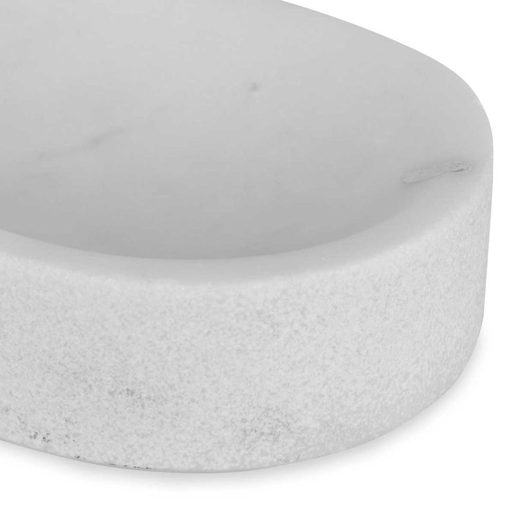 Big Pill Bowl/Tray - White Marble Tray| Uttermost