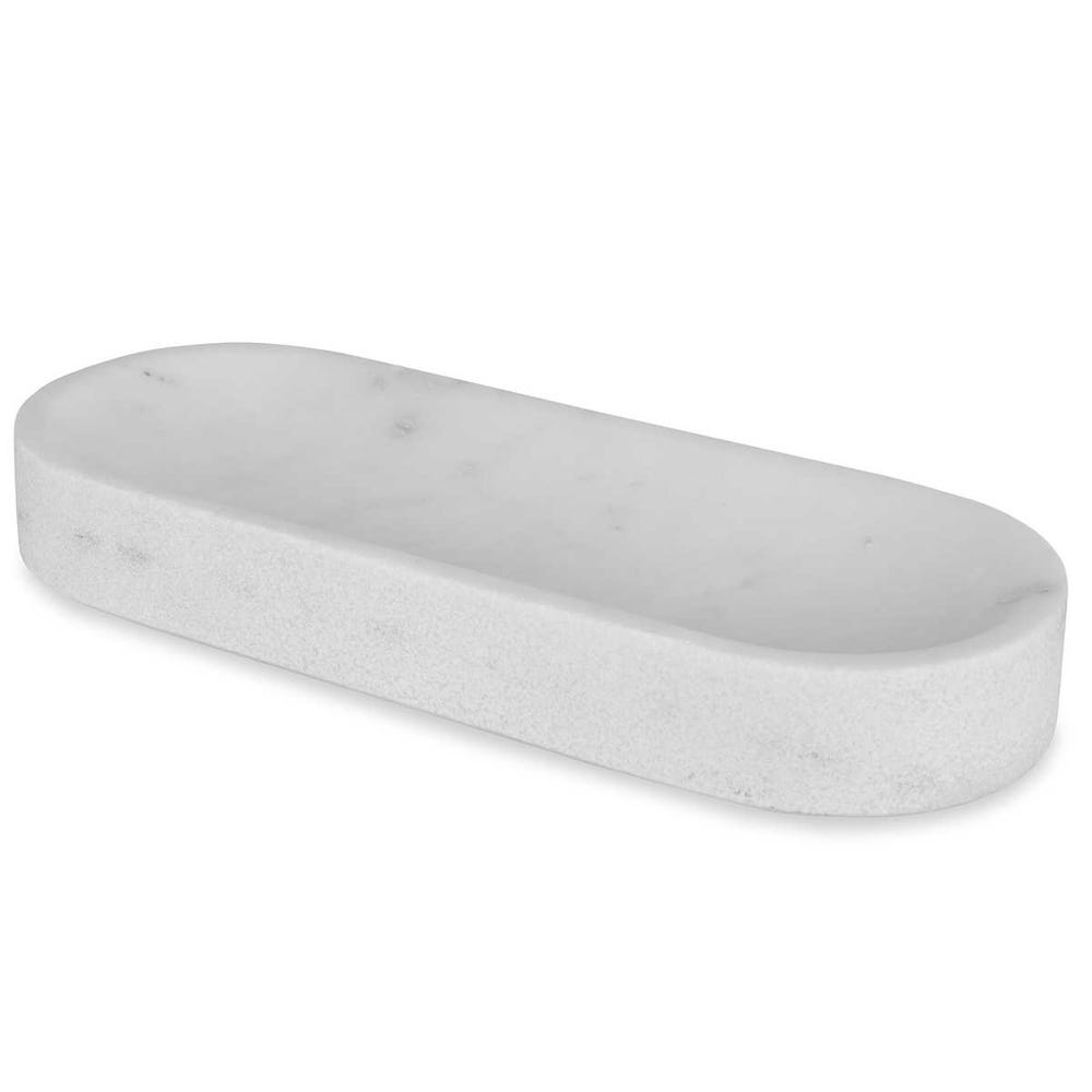 Big Pill Bowl/Tray - White Marble Tray| Uttermost