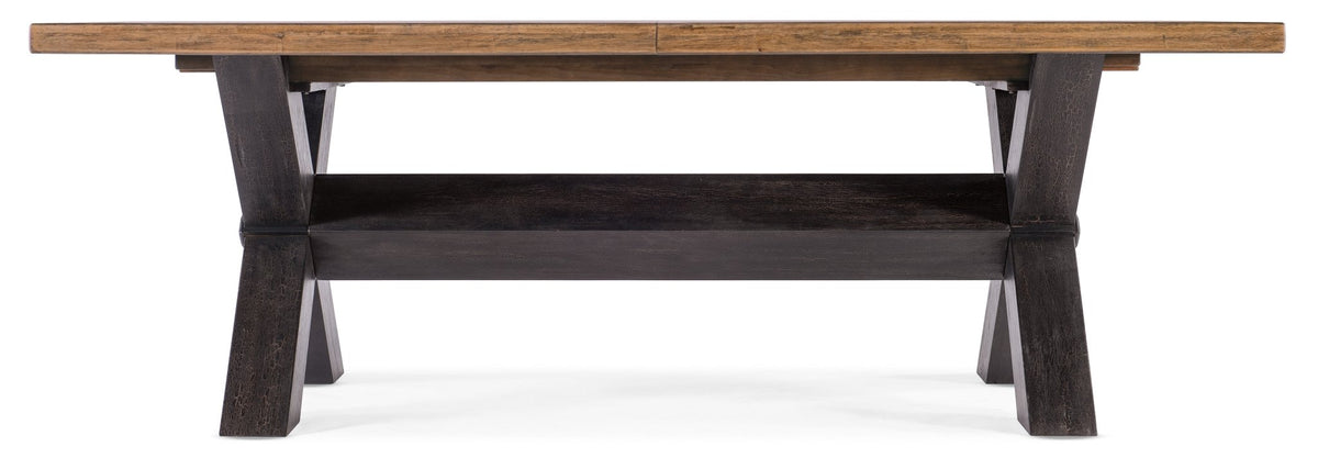 Big Sky Trestle Dining Table with 2-20in Leaves Dining Tables| Hooker
