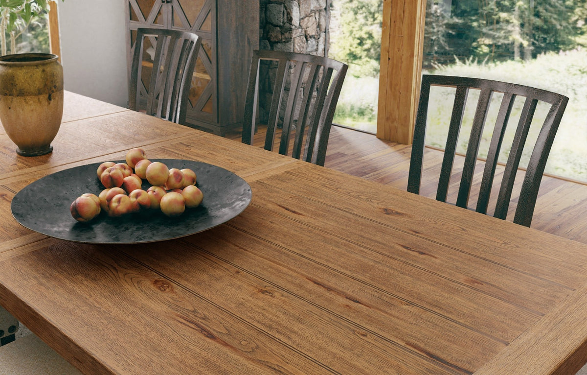 Big Sky Trestle Dining Table with 2-20in Leaves Dining Tables| Hooker