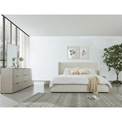 Bisque Beige Dresser with Mirror - Al Rugaib Furniture