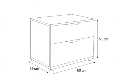 Bisque Beige NightStand - Al Rugaib Furniture