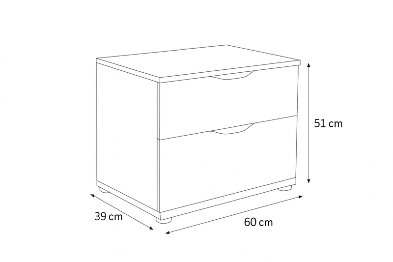 Bisque Beige NightStand - Al Rugaib Furniture