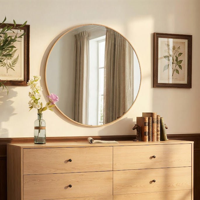 Bisque Brown Mirror Mirrors| Roots Furniture