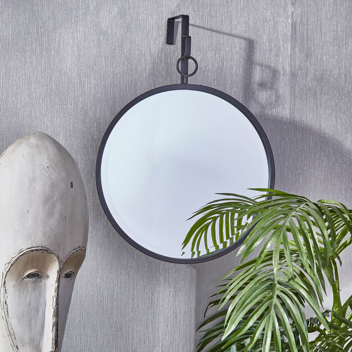 BLACK HANGING MIRROR, CIRCLE Mirrors| Sagebrook Home